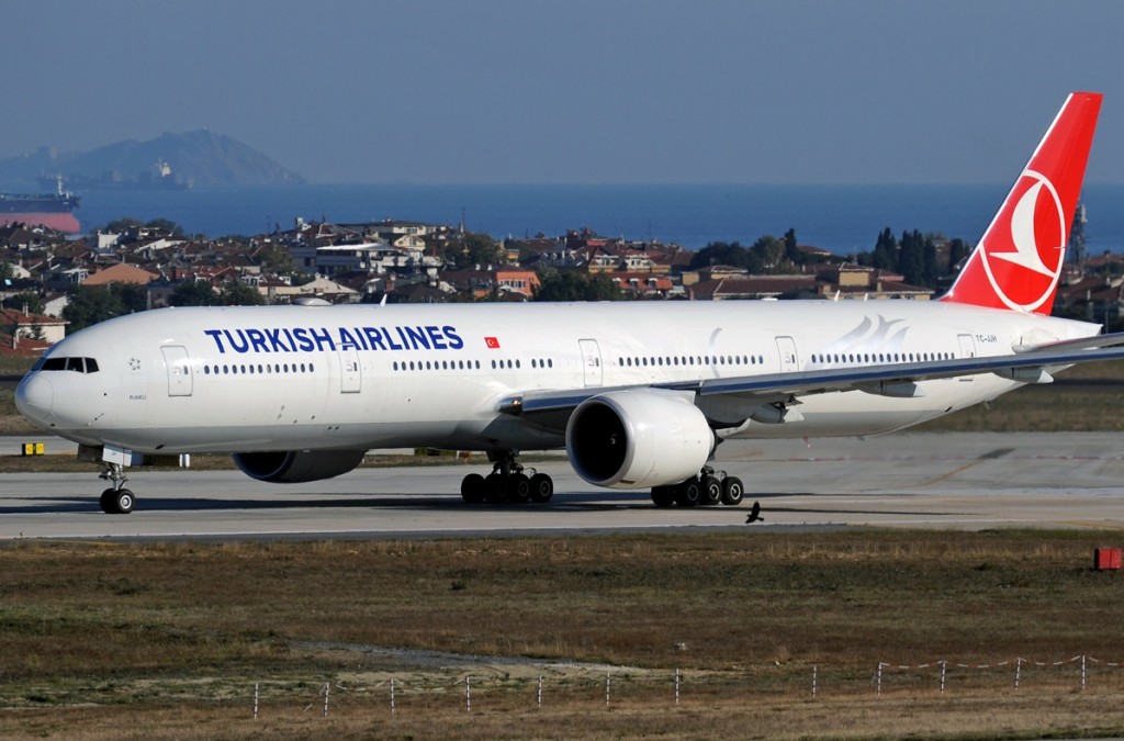 Immagine del Boeing 777 della compagnia Turkish Airlines